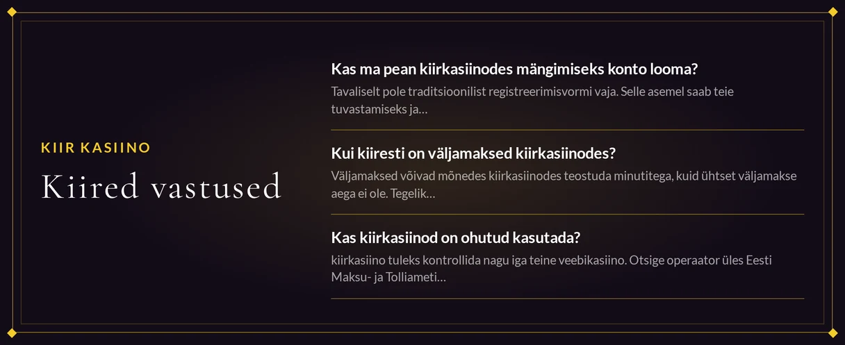 Küsimusi-vastuseid sirvige.